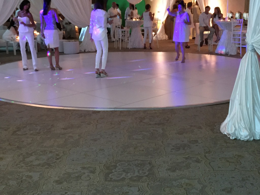 Round White Dance Floor